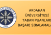 Ardahan Üniversitesi Taban Puanları