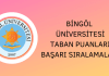 Bingöl Üniversitesi Taban Puanları