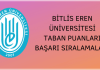 Bitlis Eren Üniversitesi Taban Puanları