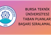 Bursa Teknik Üniversitesi Taban Puanları