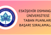 Eskişehir Osmangazi Üniversitesi Taban Puanları
