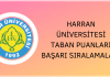 Harran Üniversitesi Taban Puanları