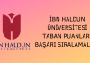 İbn Haldun Üniversitesi Taban Puanları