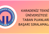 Karadeniz Teknik Üniversitesi Taban Puanları