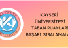 Kayseri Üniversitesi Taban Puanları