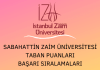 İstanbul Sabahattin Zaim Üniversitesi Taban Puanları
