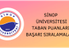 Sinop Üniversitesi Taban Puanları