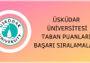 Üsküdar Üniversitesi Taban Puanları