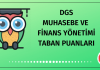DGS Muhasebe ve Finans Yönetimi Taban Puanları