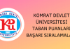 Komrat Devlet Üniversitesi Taban Puanları