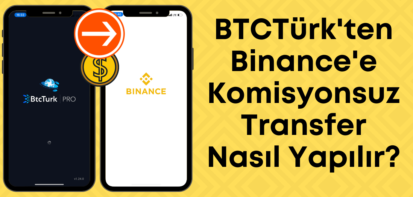 BTCTürk'ten Binance hesabına komisyonsuz transfer